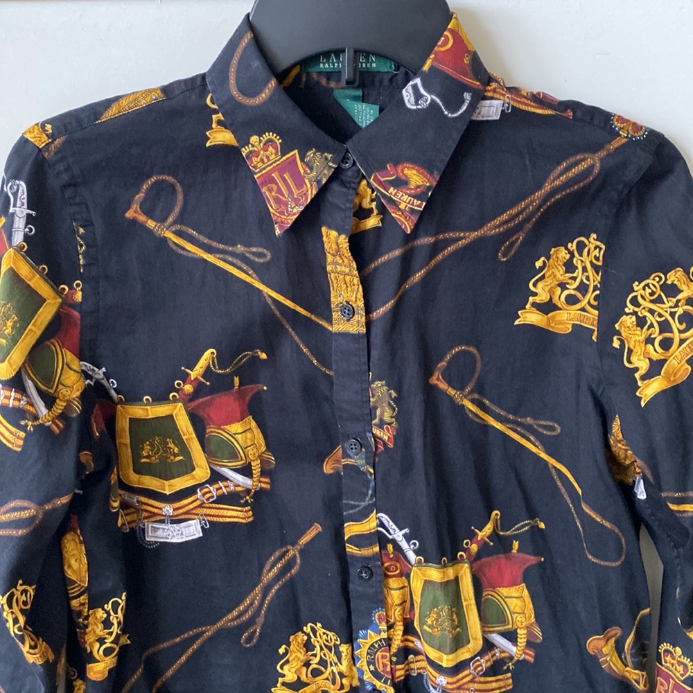 “Lauren Ralph Lauren” button down shirt; size small; worn once for pictures - Picture 3 of 4